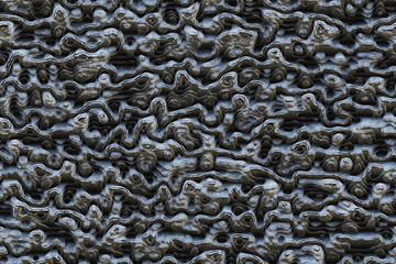 3d illustration- destroyed metal surface