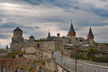 Die Burg Kamianets-Podilskyi im Oblast Chmelnyzkyj in der Ukraine