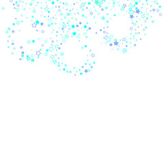 Blue, cyan, turquoise glitter stars confetti