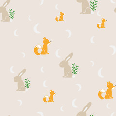 Naklejka premium autumn seamless repeat pattern
