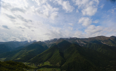 Naklejka premium Mountain landscapes of Svaneti, Georgia