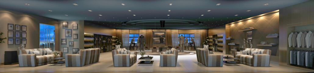 3d render of fashion shop