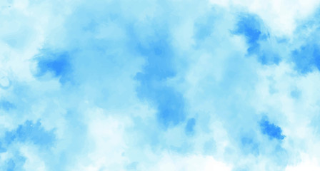 Blue watercolor background for your design, watercolor background concept, vector.