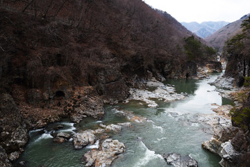栃木県　龍王峡の渓谷
