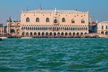 Fototapeta na wymiar Waterfront view at Doge's Palace in Venice, Italy