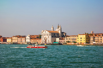 Fototapeta na wymiar The view of venetian lagoon in the afternoon
