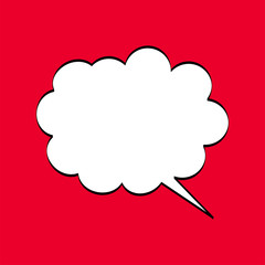 White comic speech bubbles on pink background. Vector Illustration and graphic elements.