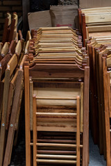 Fototapeta na wymiar Wood Chairs