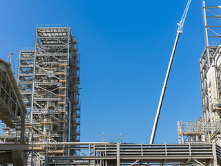 oil and gas processing tank and pipes ____