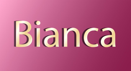 Gold shining name isolated. Happy birthday and Angel Day concept. Vector illustration