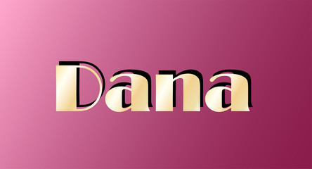 Gold shining name isolated. Happy birthday and Angel Day concept. Vector illustration