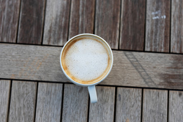 cup of coffee on table