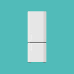 Refrigerator icon flat style simple design