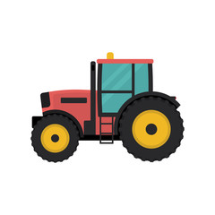 Tractor icon flat style. Vector eps10