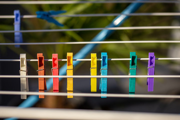 Bunte Wäscheklammer