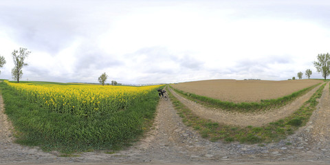 Fototapeta na wymiar Spring in Rural Area 360 Panorama