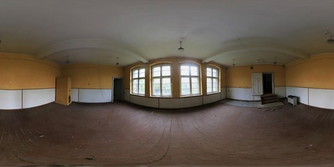 Fototapeta premium Abandoned building indoors HDRI Panorama