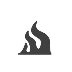 Burning fire flame vector icon. Bonfire filled flat sign for mobile concept and web design. Hot flaming glyph icon. Symbol, logo illustration. Vector graphics
