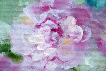 Abstract modern painting. Painting painted with a palette knife on canvas with oil paints in a large stroke