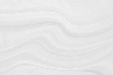 Fototapeta na wymiar White Cloth background with soft waves.