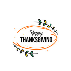 Thanksgiving text and decoration vector. to celebrate the holiday and can be adapted in various media such as label , greeting card and more. Illustration unique outline style EPS 10