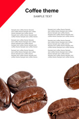 Coffee theme on white background