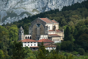 Fototapeta na wymiar Church Urkiola Sanctuary in Urkiola National Park in Spain,Europe