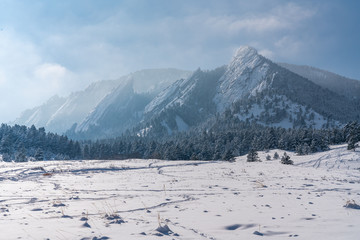Winter in the Flatirons of Boulder, Colorado © Zach