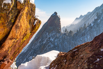 Winter in the Flatirons of Boulder, Colorado © Zach