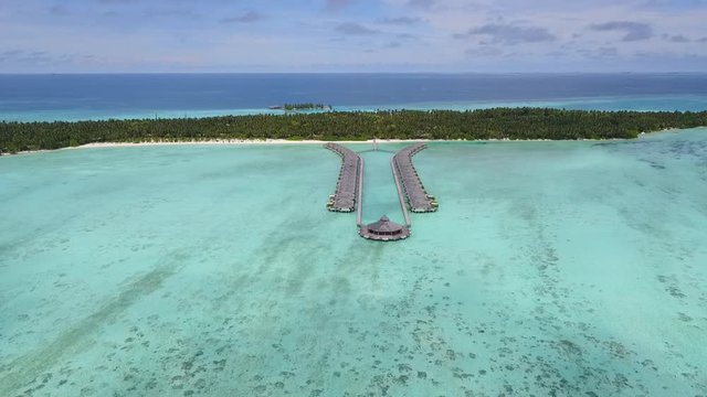 Drone aerial view of exuma in the bahamas. summer 4K