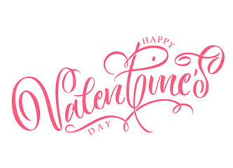 Vector illustration. Happy Valentines Day typography vector design for greeting cards and poster. Valentines Day text. Design template celebration.