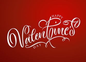Vector illustration. Happy Valentines Day typography vector design for greeting cards and poster. Valentines Day text. Design template celebration.