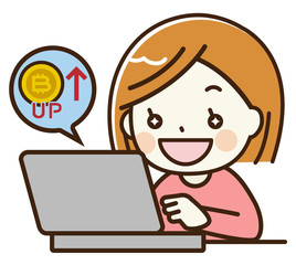 資産運用する女性