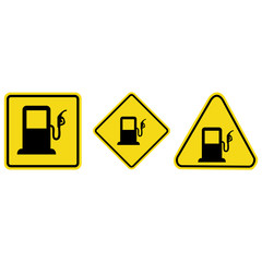 Gas stations traffic sign icon vector design symbol