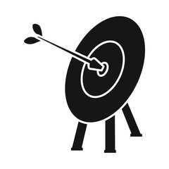 Isolated object of dartboard and dart sign. Web element of dartboard and aim stock symbol for web.
