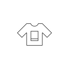 shirt design - minimal line web icon. simple vector illustration. concept for infographic, website or app.