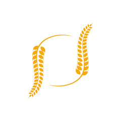 Agriculture Wheat logo template vector, Luxury Wheat Logo Concept, Icon Symbol