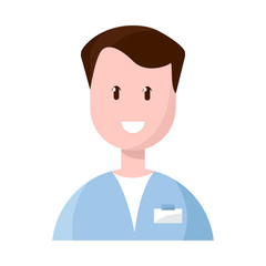 Vector illustration of doctor and treatment logo. Collection of doctor and portrait stock symbol for web.