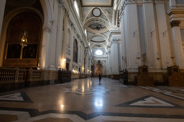 Zaragoza November 29, 2019, interior of the basilica del Pilar