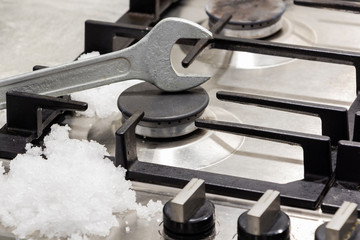 key for repair on a gas stove