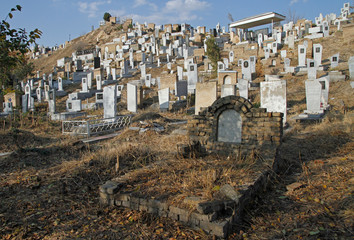 Cemetery in the ancient site Afrasiyab, Samarkand - 306932757