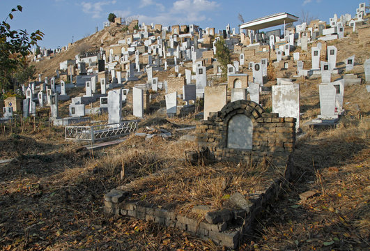 Cemetery in the ancient site Afrasiyab, Samarkand