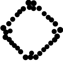 diamond shape with circles