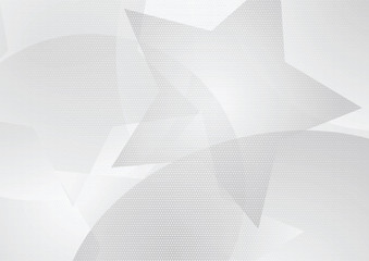 Abstract halftone dotted background. Transparency grunge star pattern, circles, shadow.  Gray modern optical pop art texture for posters, sites, business cards, cover, labels mock-up, vintage stickers