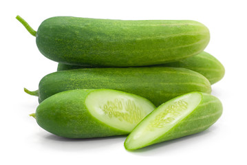 Fresh Cucumber isolated on white background