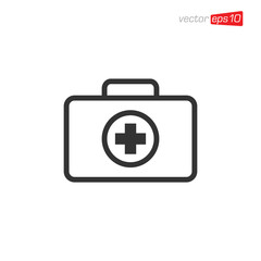 Fototapeta premium First Aid Kit Icon Design Vector