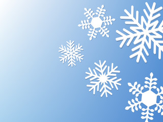 Fototapeta na wymiar Christmas and New Year background with snowflakes. Vector illustration