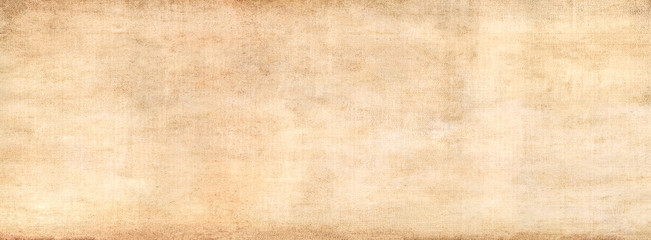 Antique vintage grunge texture pattern. Abstract brown old background with gradient fine art design and vignette.Long panoramic format.