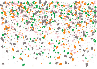 Festive color rectangle confetti background. Abstract frame confetti texture for holiday, postcard, poster, website, carnivals, birthday and children's parties. Cover confetti mock-up. Wedding card