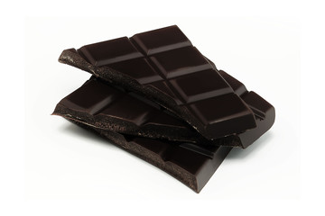 Tablette casée de chocolat noir